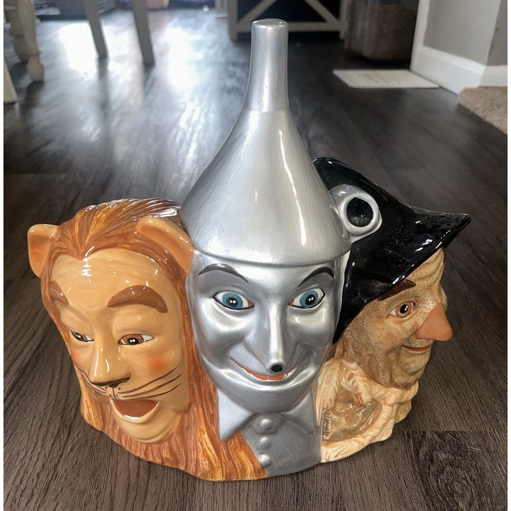 Wizard Of Oz Cookie Jar Tin Man Lion Scarecrow Wizard Of Oz 1997 Vintage